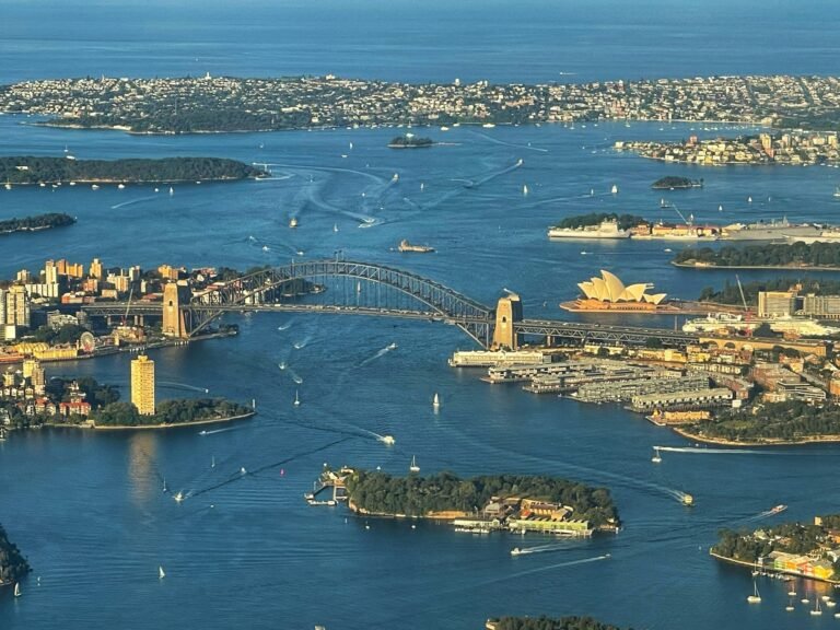 Aerial view of Sydney harbour